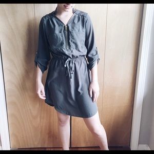 rue21 olive green casual dress